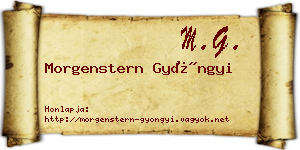 Morgenstern Gyöngyi névjegykártya